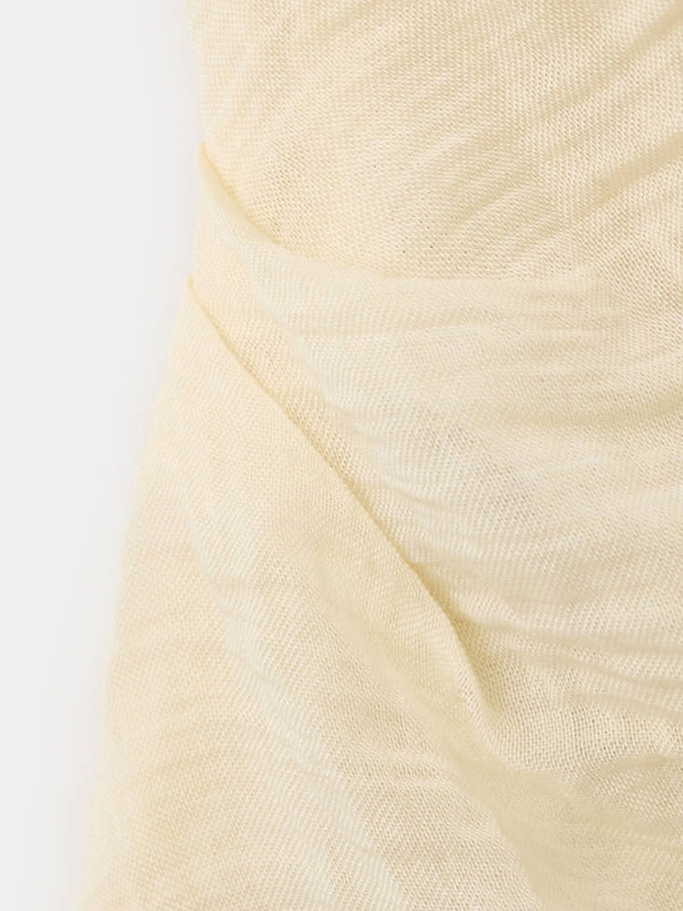 Mango Cream Slash Neck Cape Detail Blouse - Image 7 of 7