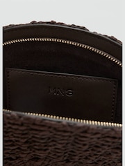 Mango Brown Straw Weave Zip Around Clutch - Image 3 of 4