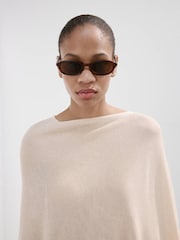 Mango Yellow Lightweight Knitted Cape Top - Image 4 of 7