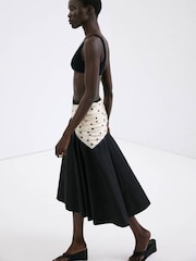 Mango Black Polka Dot Square Satin Scarf - Image 3 of 4