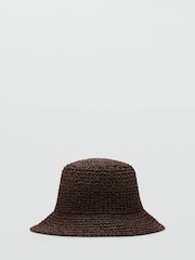 Mango Brown Wide Brim Straw Sun Hat - Image 1 of 4