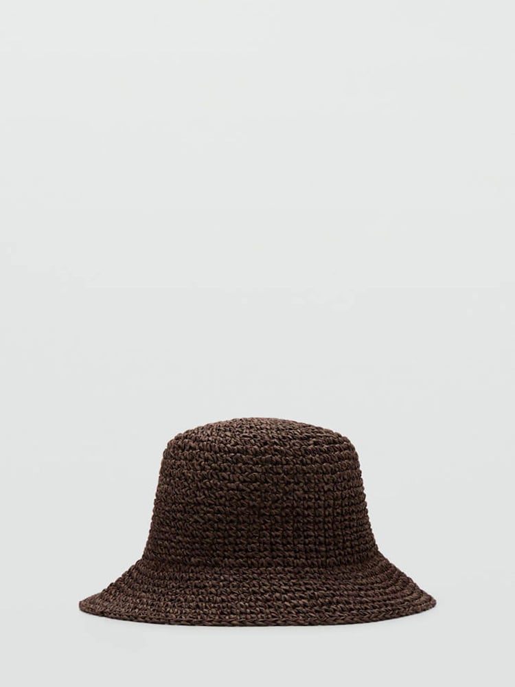 Mango Brown Wide Brim Straw Sun Hat - Image 1 of 4