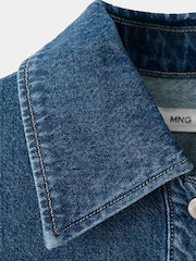 Mango Blue Denim Short Sleeve Shirt - Image 6 of 7