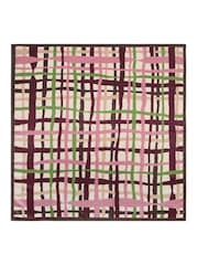 Mango Red Solid Satin Square Scarf - Image 4 of 4