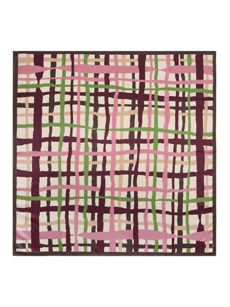 Mango Red Solid Satin Square Scarf - Image 4 of 4