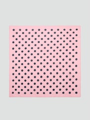 Mango Pink Polka Dot Square Cotton Scarf - Image 2 of 4