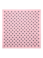 Mango Pink Polka Dot Square Cotton Scarf - Image 4 of 4