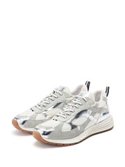 Moda in Pelle White Bryani Multi Panel Lace Up Trainer - Image 4 of 4