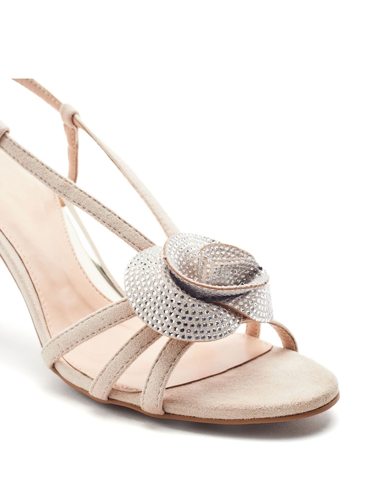 Moda in Pelle Gold Narra Flower Trim Sandal - Image 3 of 3 Moda in Pelle Gold Narra Flower Trim Sandal - Image 3 of 3