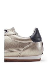 Moda in Pelle Gold Leather Ares Trainers With Contrast Laces - Image 4 of 4