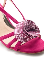 Moda in Pelle Pink Narra Flower Trim Sandal - Image 2 of 3