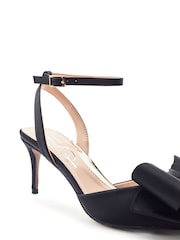 Moda in Pelle Black Nahara Ankle Strap Heel Sandal With Bow Detail - Image 3 of 3