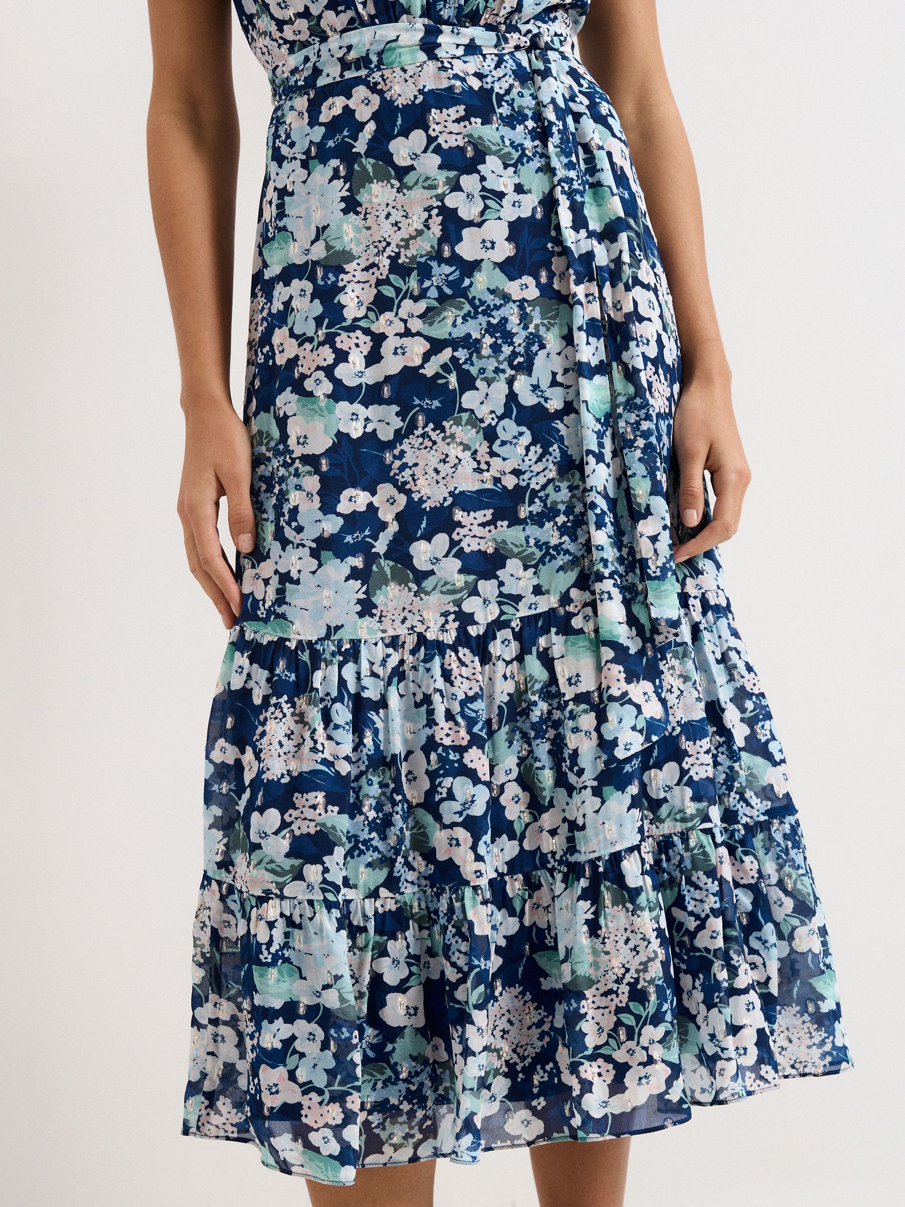 Buy Phase Eight Blue Petite Azalea Floral Dress from Next USA