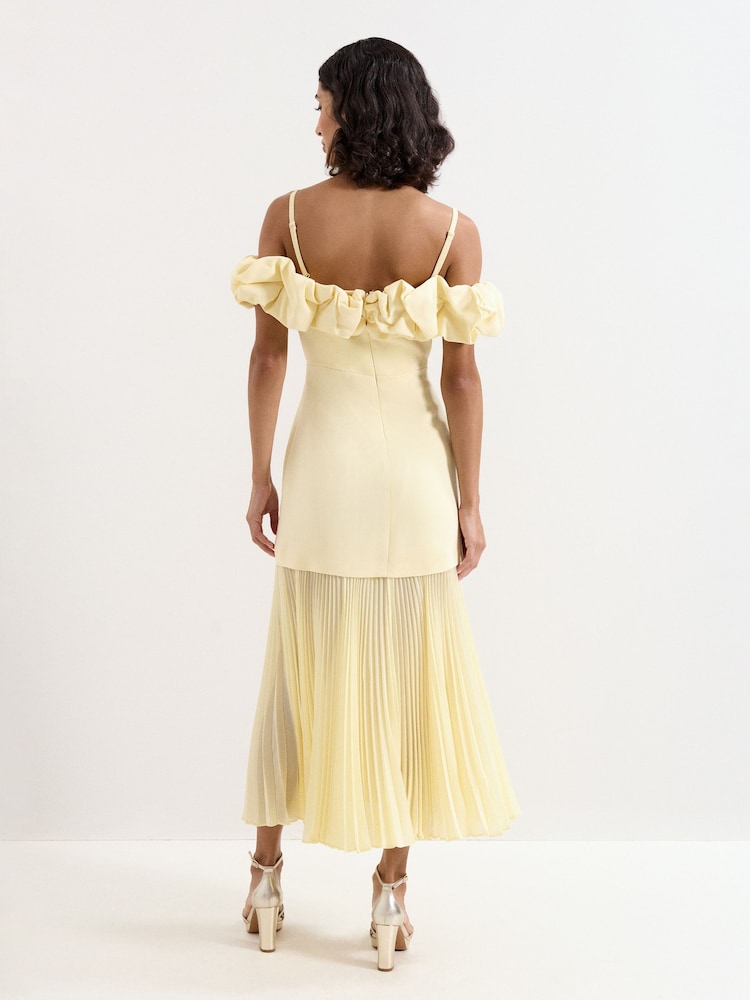 Phase Eight Yellow Liora Bardot Maxi Dress - Image 2 of 7