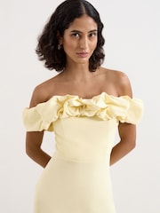 Phase Eight Yellow Liora Bardot Maxi Dress - Image 4 of 7