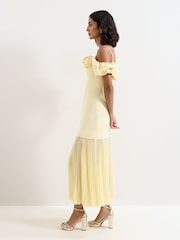 Phase Eight Yellow Liora Bardot Maxi Dress - Image 6 of 7