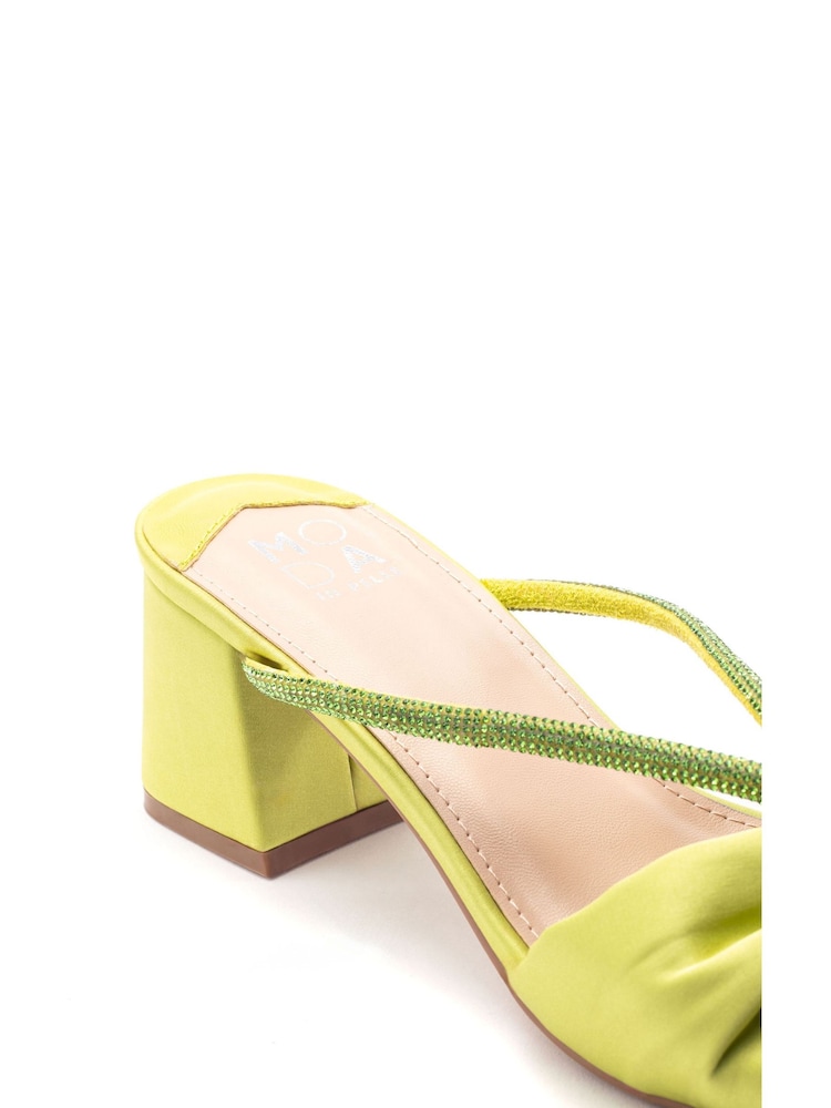 Moda in Pelle Neoma Gltiz Detailed Block Heel Mule - 画像 3 / 3