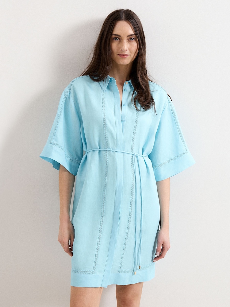 Phase Eight Blue Lara Shirt Dress - Image 1 of 5 Phase Eight Blue Lara Shirt Dress - Image 1 of 5