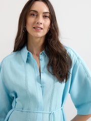 Phase Eight Blue Lara Shirt Dress - Image 4 of 5