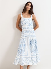 Phase Eight Blue Torin Floral Dress - Image 1 of 7
