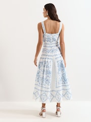 Phase Eight Blue Torin Floral Dress - Image 2 of 7