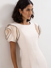 Phase Eight Cream Joy Ruffle Dress - Image 4 of 7