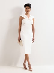 Phase Eight White Camela Dress - Image 3 of 7