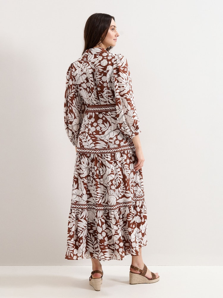 Phase Eight Brown Coralie Tan Dress - Image 2 of 6