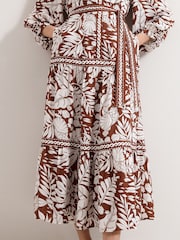 Phase Eight Brown Coralie Tan Dress - Image 5 of 6
