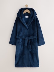 Navy Long Fleece Robe (9-16yrs) - Image 1 of 4