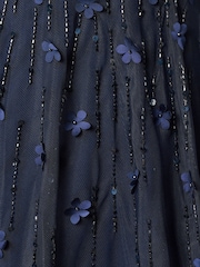 Adrianna Papell Blue Beaded Dress - Image 6 of 6