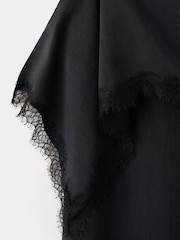 Mango Black Linen Wide Leg Trousers - Image 3 of 3