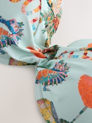 Mint Green Mosaic Conversational Shaping Padded Wired Bikini Top - Image 7 of 8