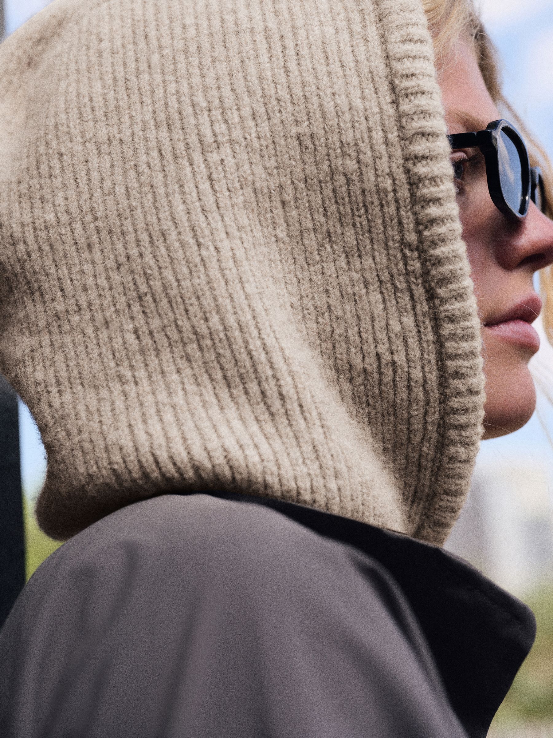 Buy self. Neutral Knitted Hooded Scarf from Next South Africa