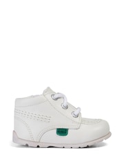Kickers White Hi Leather Boots - Image 1 of 6