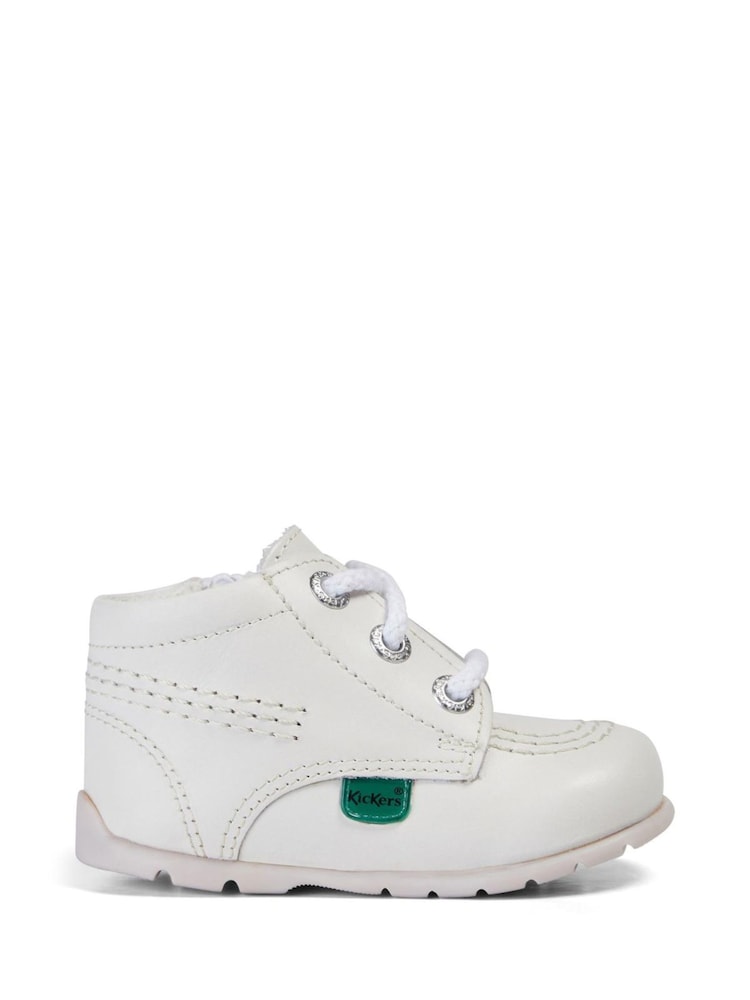 Kickers White Hi Leather Boots - Image 1 of 6