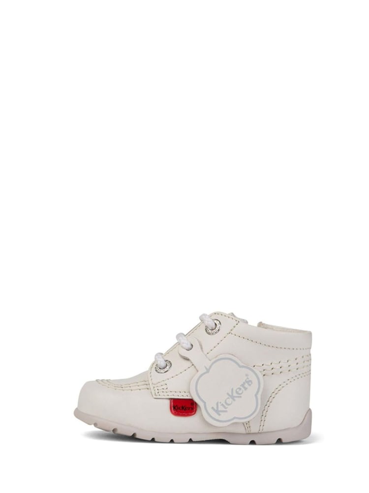 Kickers White Hi Leather Boots - Image 2 of 6