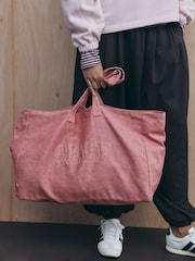 self. Pink Canvas Tote Bag - Image 3 of 5