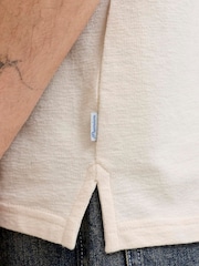 JACK & JONES Natural Henley T-Shirt In Waffle - Image 4 of 6