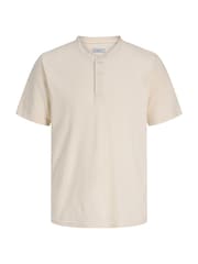 JACK & JONES Natural Henley T-Shirt In Waffle - Image 6 of 6
