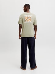 JACK & JONES Green Back Print T-Shirt - Image 2 of 5
