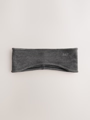 self. Charcoal Grey Sports Fleece Headband - Image 3 of 5