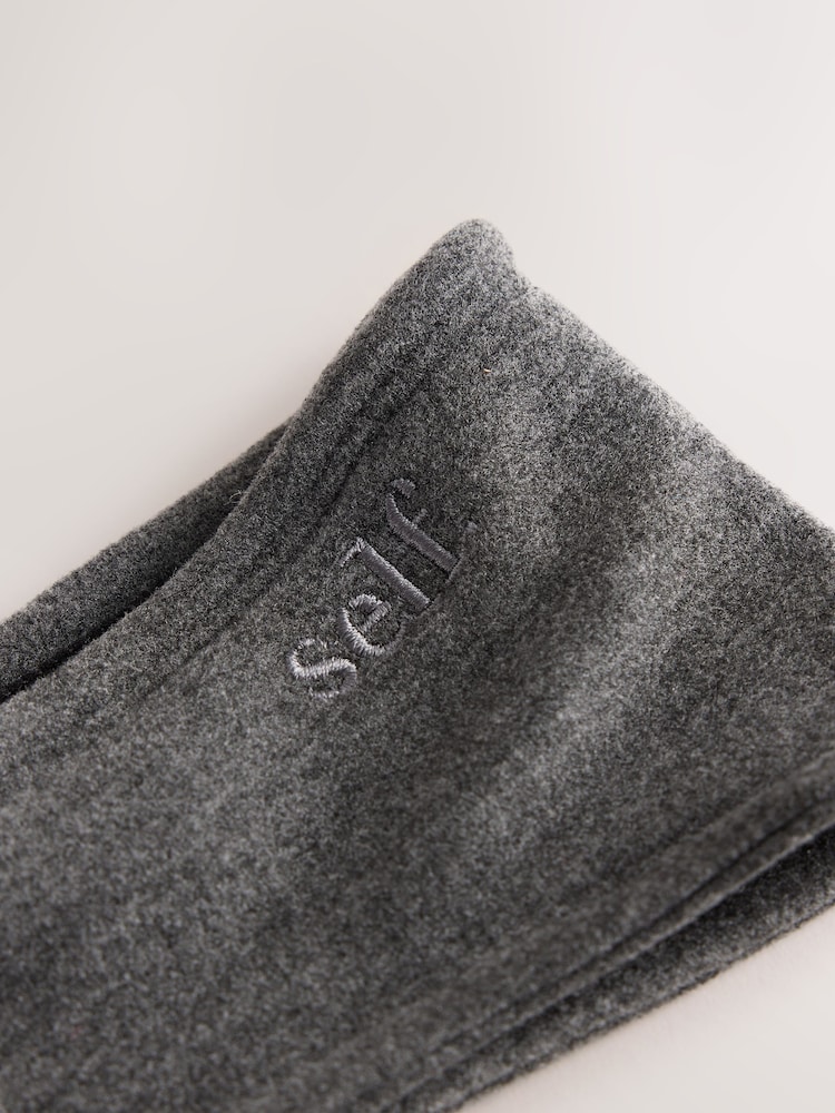 self. Charcoal Grey Sports Fleece Headband - Image 5 of 5