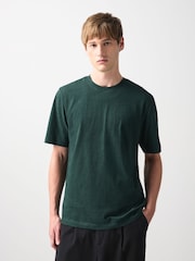 Marga gris - Corte estándar - Camiseta básica de algodón con cuello redondo - Imagen 3 de 8