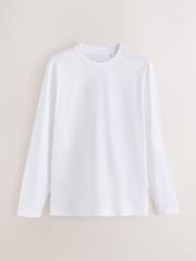 White Long Sleeve T-Shirts 6 Pack - Image 1 of 3