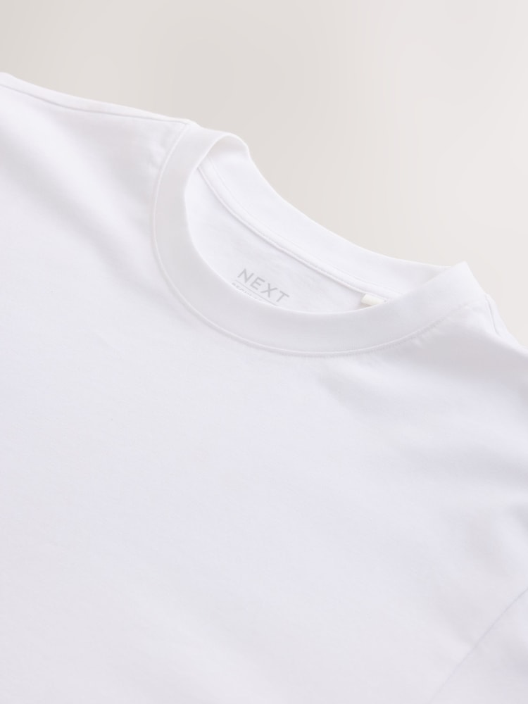 White Long Sleeve T-Shirts 6 Pack - Image 3 of 3 White Long Sleeve T-Shirts 6 Pack - Image 3 of 3