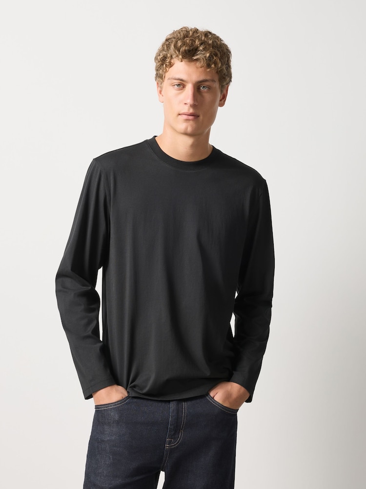 Black Long Sleeve T-Shirts 6 Pack - Image 2 of 8