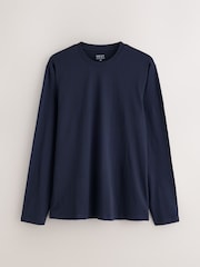 Black/Slate/Grey Marl/White/Navy/Blue Long Sleeve T-Shirts 6 Pack - Image 2 of 9
