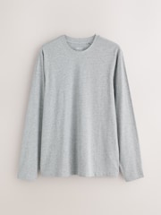 Black/Slate/Grey Marl/White/Navy/Blue Long Sleeve T-Shirts 6 Pack - Image 3 of 9