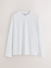 Black/Slate/Grey Marl/White/Navy/Blue Long Sleeve T-Shirts 6 Pack - Image 4 of 9